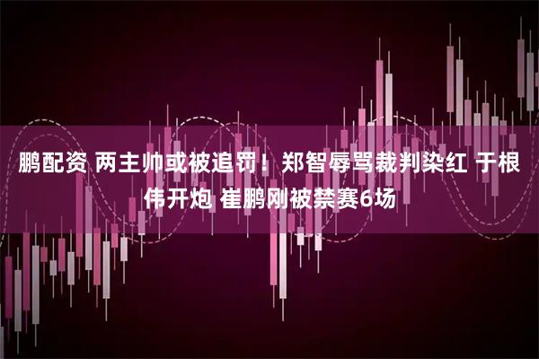 鹏配资 两主帅或被追罚！郑智辱骂裁判染红 于根伟开炮 崔鹏刚被禁赛6场